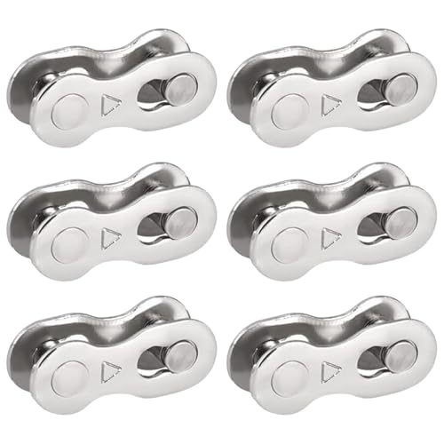ARYIMYDP 6 paires Maillons Rechange pour Chaîne de Vélo, Maillons Chaîne Vélo 6/7/8 Vitesses, Faciles Installer, Pièces de Rechange Adaptés 6, 7 et 8 Vitesses