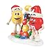Department 56 North Pole Village Collection Accessories M&M's Building a Tree of Our Own Santa Figurine- Hand Crafted Painted Porcelain M&M Candy Factory Christmas Village Houses Accessory, 2.56 Inch