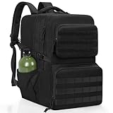 OUUTMEE 45L Taktischer Rucksack 900D Nylongewebe Jagd Rucksäcke Outdoor-Überlebensrucksack Rucksack Herren für Wandern, Trekking, Campen (Schwarz)