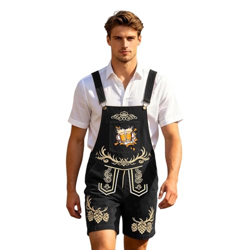 Costume jeune bavaroise bière et folklore allemand avec pantalon traditionnel marron taille S