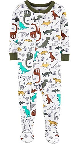 Carter's Baby 1-Piece Dinosaurs Snug Fit Cotton Footie PJs (12 Months)