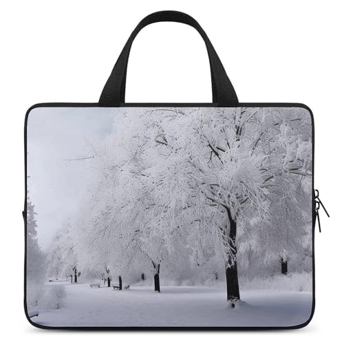 Sac ordinateur arbre de neige blanc élégant pour le bureau et l'université