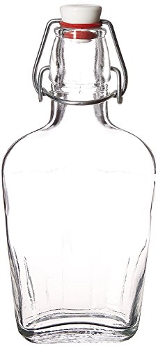 Bormioli Rocco fiaschetta Glass Pocket Flask, 241 gram Set of 12 Clear