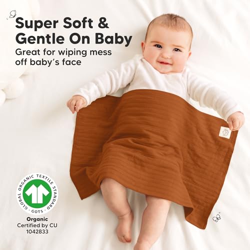 KeaBabies 6-Pack Baby Burp Cloths for Boys and Girls and Baby Washcloths for Newborns, Toddlers - Large Burp Cloths, Burping Clothes for Newborn - Bath Towels, Face Towel Ultra Absorbent4