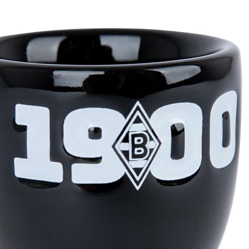 Borussia Mönchengladbach Eierbecher 2er Set "Streifen" | Offizieller Fanartikel Fohlenshop | weiße Eierbecher aus Keramik in den Vereinsfarben mit der VfL Raute – Bild 4