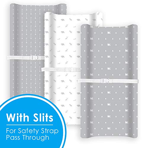 GROW WILD Changing Pad Cover 3 Pack | Soft & Stretchy Jersey Cotton | Baby Changing Table Pad Cover | Gray Diaper… - Image 4