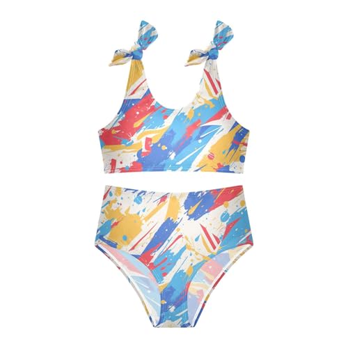 KLL 4th July American Independence Day Girl Two Piecing Bikini Sets Quick-Dry Swimsuits Swimwear Adjustable Strap3