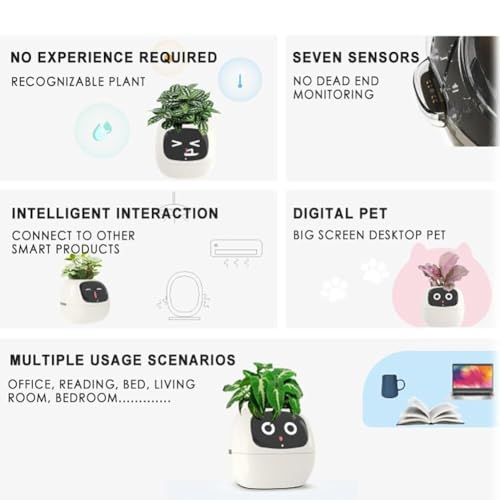 Pot de fleurs intelligent auto-arrosant avec contrôle application - 6