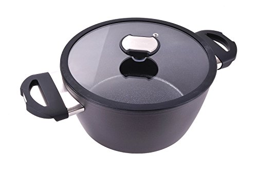 Berndes 21244 Balance Induction Enduro - Cacerola de aluminio para inducción (24 cm), color negro