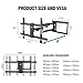 FORGING Mount Soporte de Pared para TV de Largo Alcance, Giratorio inclinable,...