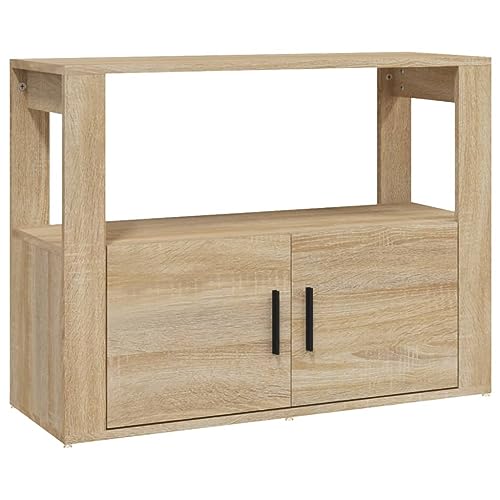 vidaXL Sideboard Schrank Anrichte Beistellschrank Kommode Mehrzweckschrank Standschrank Wohnzimmerschrank Sonoma-Eiche 80x30x60cm Holzwerkstoff