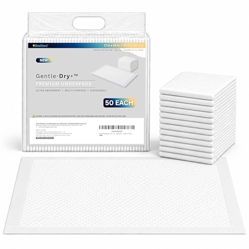 BeeStarz® Gentle-Dry+™ Disposable Underpads, 17 x 24 in, 50 Count