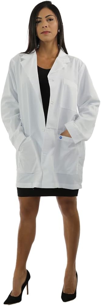 Spectrum Uniforms Medical Lab Coats 34" Length Unisex Ultra Smart Coat Ideal, Silvadur Lab Coat