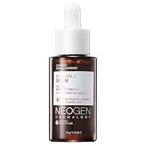 DERMALOGY by NEOGENLAB Real Vita C Serum 1.12 oz (32g) – Brightening, Hydrating Facial Serum with 22% Vitamin C (Pure Ascorbic Acid), Vitamin E, Vitamin B5 and Niacinamide – Korean Skin Care
