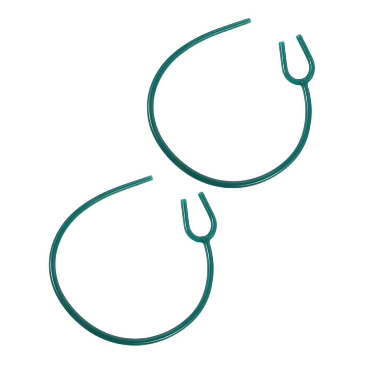 2pcs Green PVC Soft Stethoscope Tubing Replacement Y-Tube with Efficient Sound Transmission and Easy to Clean Design for Healthcare Professionals
