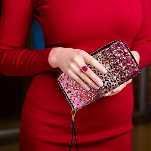 Long Wallet for Women, PU Leather Wristlet Wallet with Zipper Credit Card Holder Business, Stylish Travel Wallet2