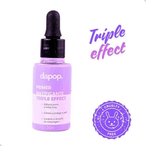 Primer Matificante Triple Effect Efeito Aveludado, Redução de Poros e Linhas Finas, Máxima Duração d