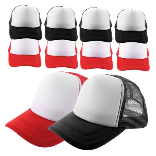 Casquettes de baseball pour tennis et fêtes d'été avec tissu polyester blanc réglable