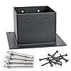 4 pack 6x6actual size 55×55 post base stainless steel flange anchor base for wood beams fence post anchor deck railing pergola hardware pergola brackets black finish  urban country home decor