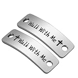 2026 LDS Baptism Gifts for Girl Boys, Walk with Me LDS Shoe Tags, Religious Shoelace Charms, Easter Basket Stuffers for Teens, Missionary Gifts for Men Women Runners Christian Faith Shoe Lace Charm