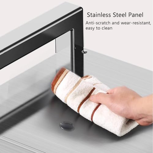 Support de micro-ondes extensible et réglable, étagère robuste en acier - 7