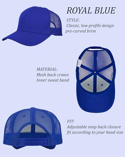 Image of Gelante Mesh Trucker Baseball Cap Snapback Hat Structured Front Panel