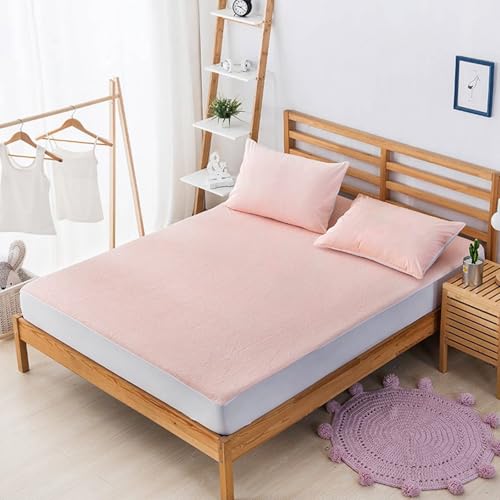Whoiy Terry Cloth Fitted Sheets Deep Pocket Twin XL