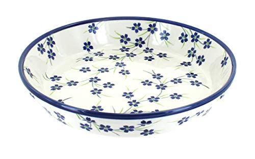 Blue Rose Polish Pottery - Blue Willow Pie Plate - 9.75 Blue Rose Polish Pottery - Blue Willow Pie Plate - 9.75