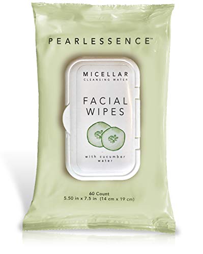 Micellar Cleansing Facial Makeup Remover Wipes w/Cucumber Water, 60 Count (1 Pack)