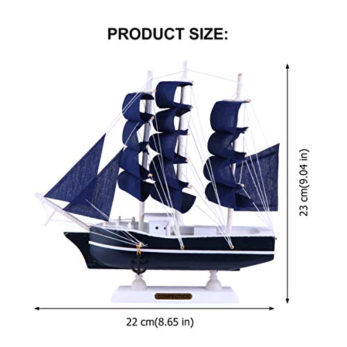 VOSAREA 24Cm Segelboot Modell Holz Segelschiff Modell Nautische Ornament Mediterrane Dekorationen für Geschenke Home… – Bild 8