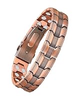 MagEnergy Kupferarmband für Männer, 99,99% reines Kupfer, doppelt starke Magnete, Magnetarmband mit Schmetterlingsverschluss, längenverstellbar inkl. Größenanpassungswerkzeug (Kupfer)