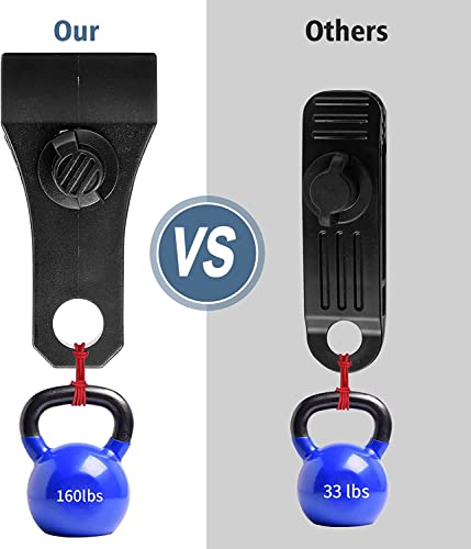 Amurs 12Pcs Tarp Clips Heavy Duty Lock Grip Thumb Screw Tent Clamps Pool Cover Clips With 12Pcs Carabiner D Ring Kit For Car/Truck Cover Camping Tent Swimming Pool Canvas Covers Pergola #TOP4