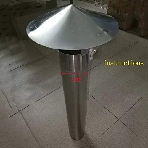 Protezione Anti-Uccelli, Tappo per Camino in Acciaio Inox, Adatto per Tipi di Camino, Coperchio per Pioggia e Neve, Protezione per Camino, 90 mm, 200 mm, 200 mm