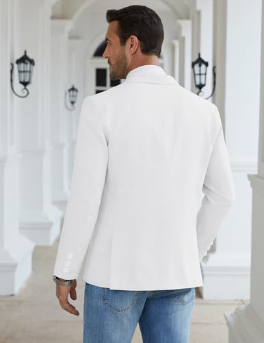 CORSKI Men's Casual Blazer Linen Sport Coat Two Button Lightweight Jackets Business Daily Suit4