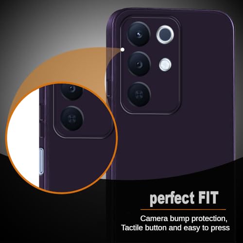 Image of Back Cover for Realme 15x 5G / C85 5G / Narzo 90x 5G | Full Camera Protection | Premium Liquid Silicon Case | Flexible Bumper Case for Realme 15x 5G / C85 5G / Narzo 90x 5G (Dark Purple)