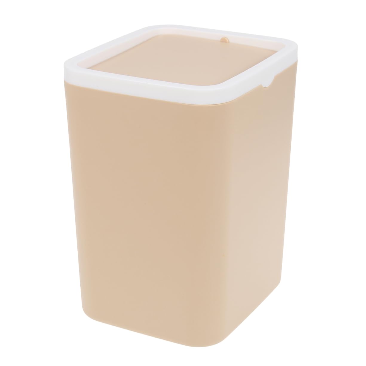 MAGICLULU Mini Desktop Garbage Can with Lid Safe Plastic Easy to Clean for Home Office Car Desk Trash Can Small Waste Container Organized Storage Khaki-image-39