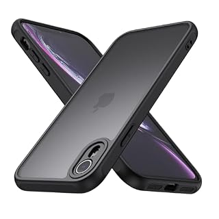 Tobfit Polycarbonate Matte Case for iPhone XR 6.1 Inch, Military Grade Shockproof Drop Protection, Frosted Translucent Back Cover, Anti-Fingerprint (Black) - Amazon product rated Grade A