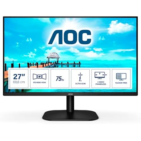 Monitor AOC 27B2H, 27" Full HD, IPS Cover