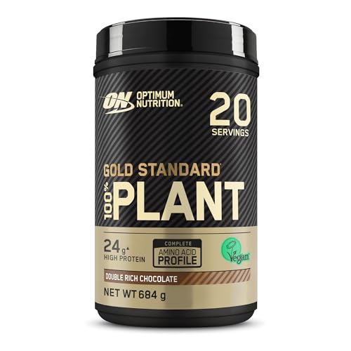 Optimum Nutrition Gold Standard 100% Plant Based Protein Powder for Men and Women, Vegan Protein Shake Powder, Post Workout or anytime throughout the day, Chocolate Flavour, 20 Servings, 684g