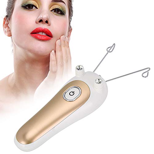 Elektrisch Körper Gesichtsbehaarung Haarentferner Ziehen Physical Threader Haarentferner Verwendung Threading Epilator Elektrischer Gesichtshaarentferner Lady Epilator Facial (Golden) - Image 3