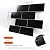 OYASIMI 10- Sheet Polished Black Peel and Stick Backsplash, 12’’Luxury Ceramic Look Self Stick Subway Tiles, Waterproof Peel and Stick Wall Tiles for Kitchen and Bathrrom
