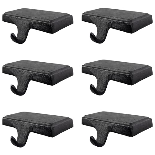 Lulu Decor Black Christmas Stocking Holders for Mantle set of