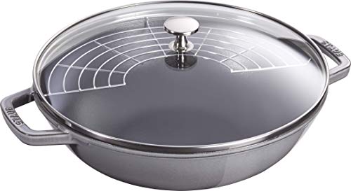 Wok de hierro fundido STAUB 30 cm gris miniatura 2