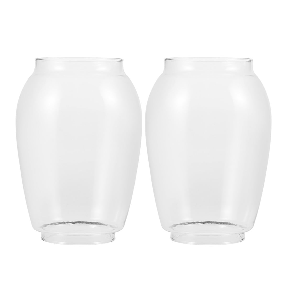 AUTSUPPL 2pcs Replacement Glass Chimney for Oil Lamp Hurricane Lamp Shade for Vintage Outdoor Lanterns