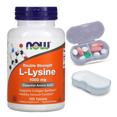 L Lisina 1000mg Now Foods 100 Tablets + Porta Cápsulas