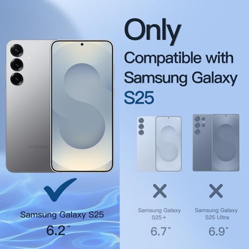 Image of JETech Privacy Tempered Glass Screen Protector Guard for Samsung Galaxy S25 5G with Camera Lens Protector, Anti-Spy, Fingerprint ID Compatible, 2-Pack Each