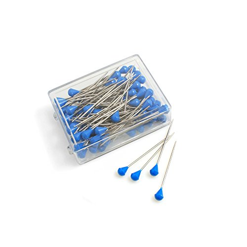 Design61 100 X Spilli Per Tappezzeria, Con Testa In Plastica, 50 Mm, Colore: Blu