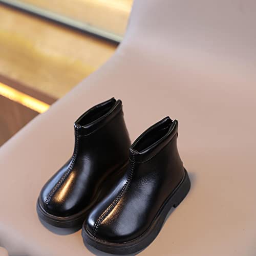 Boots for Girls Kids Baby Princess Shoes Fashion Bowkont Waterproof Zipper Knee Boots Lined Tall Winter Boots (Black #3, 5.5-6 Years)3