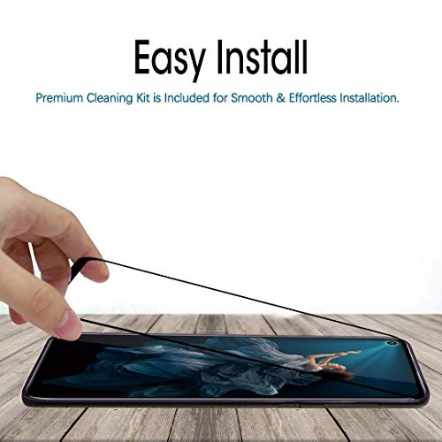 Image of Screen Protector for Motorola Moto One Action /Moto One Vision (Black) Tempered Glass Edge-to-Edge 6D Screen Guard With Installation Kit