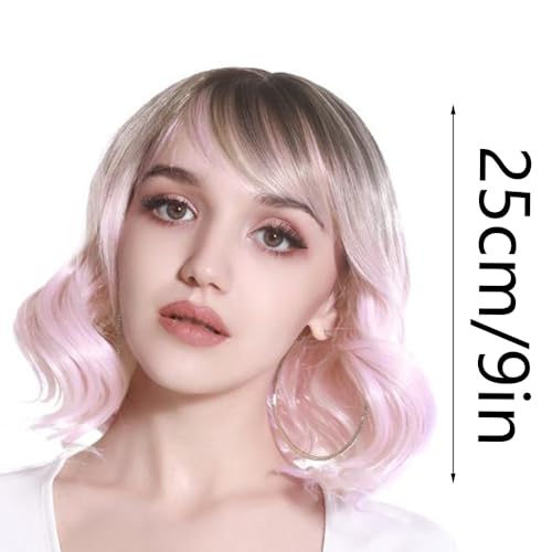 Perruque synthétique courte et ondulée pour changer de style en soirée - 2